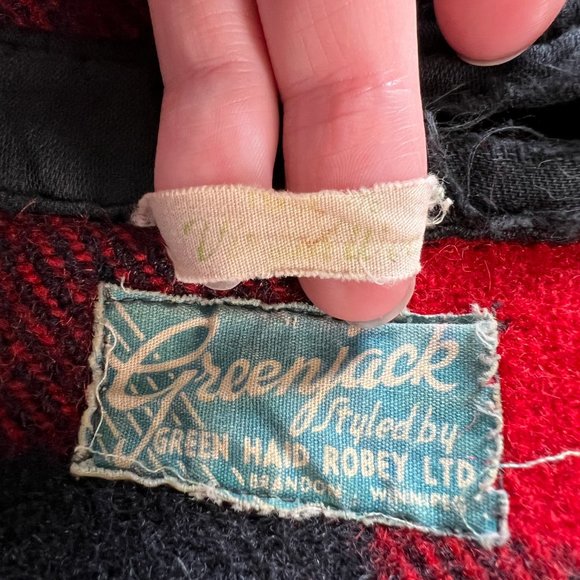 Vintage Lumberjack Plaid Wool Oversized Shacket Shirt Jacket Coat Buffalo Check - Picture 5 of 7